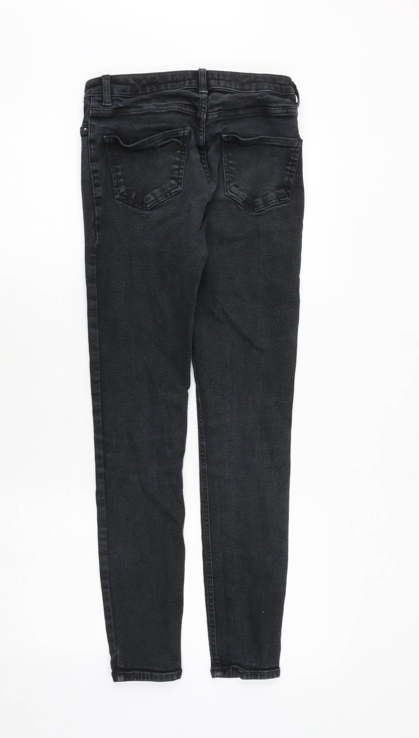 New Look Womens Grey Cotton Skinny Jeans Size 10 Slim Zip