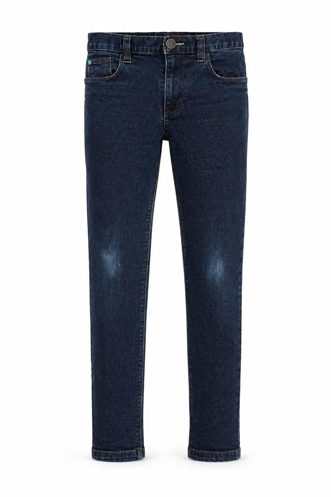 Next Boys Blue Cotton Skinny Jeans Size 11 Years Regular Zip