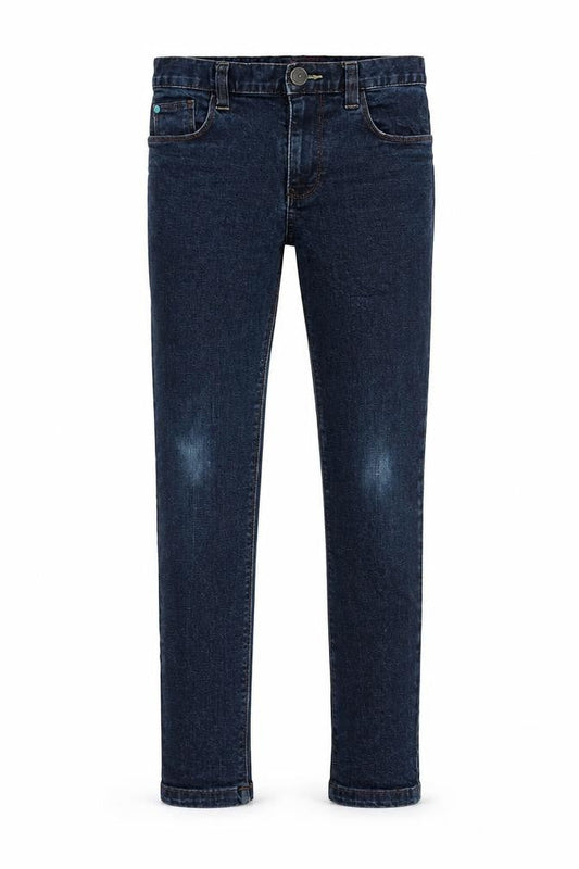 Next Boys Blue Cotton Skinny Jeans Size 11 Years Regular Zip
