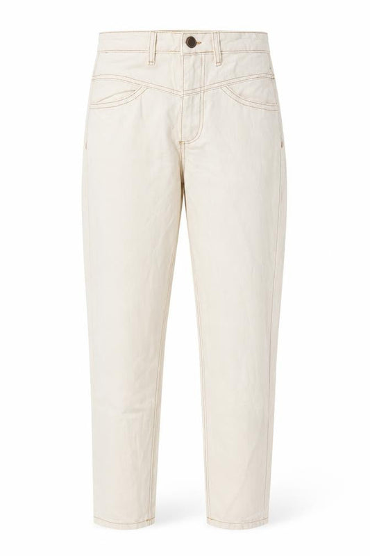 Stradivarius Womens Beige Cotton Straight Jeans Size 8 Regular Zip