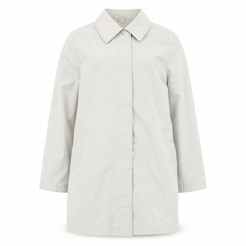Autonomy Womens Ivory Overcoat Coat Size 14 Button
