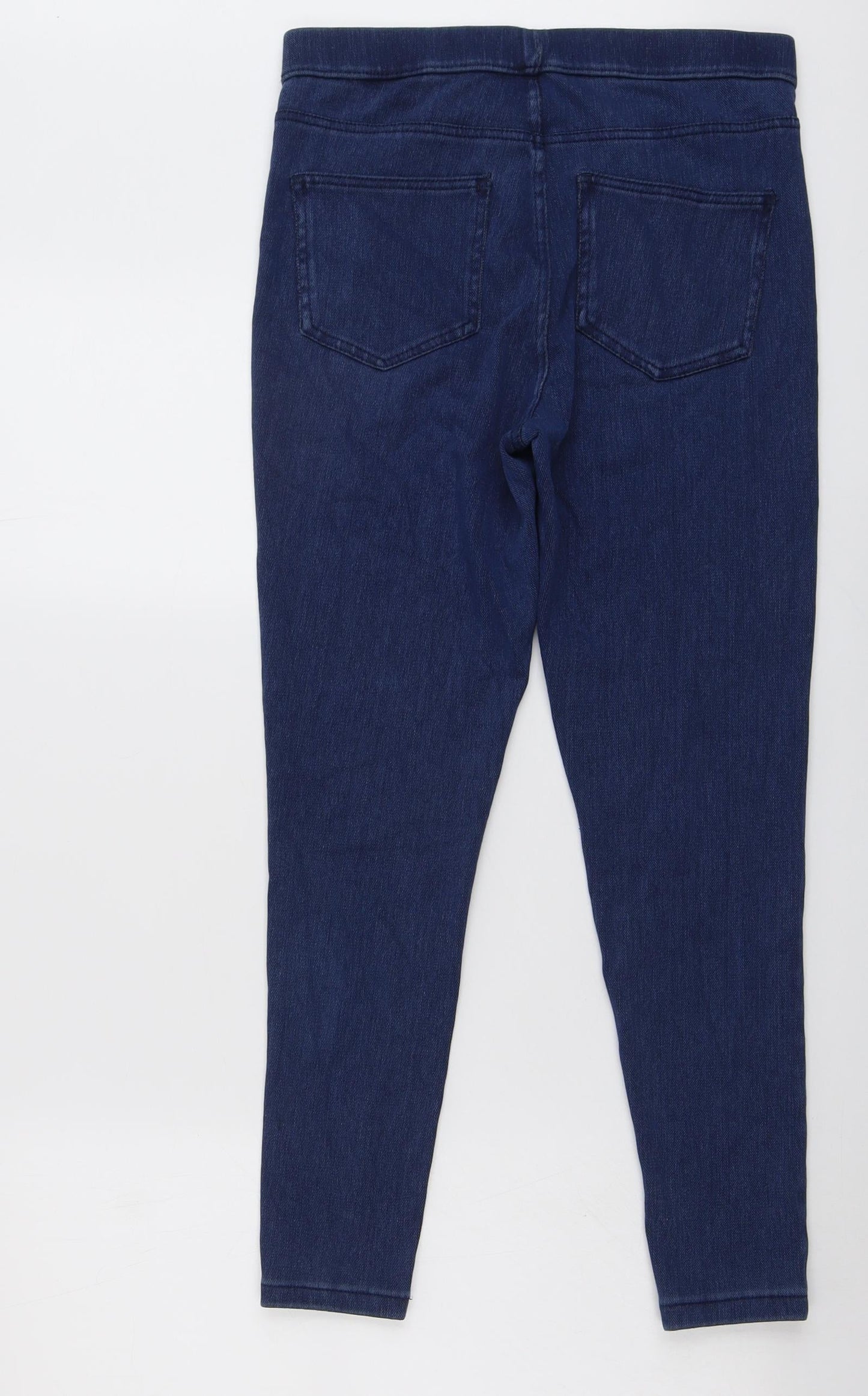 Marks and Spencer Womens Blue Cotton Skinny Jeans Size 12 L25 in Regular