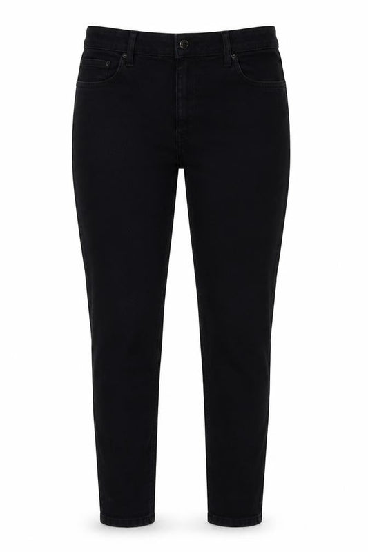 Topshop Womens Black Cotton Skinny Jeans Size 30 in L26 in Regular Button