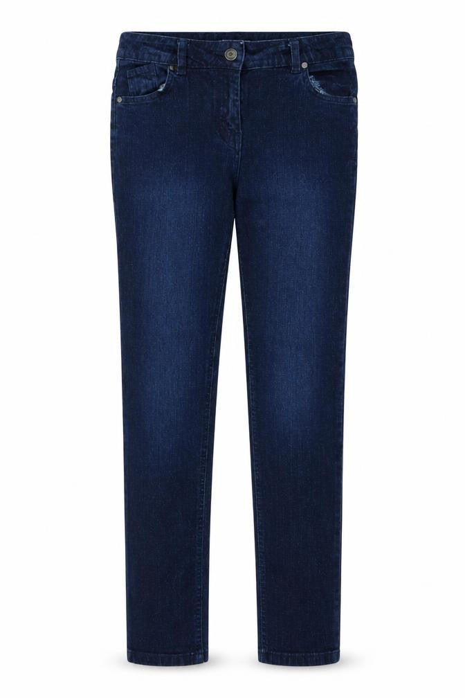 French Connection Girls Blue Cotton Skinny Jeans Size 12-13 Years Regular Button