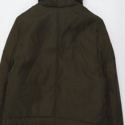B.YOU Womens Green Jacket Size 10 Zip