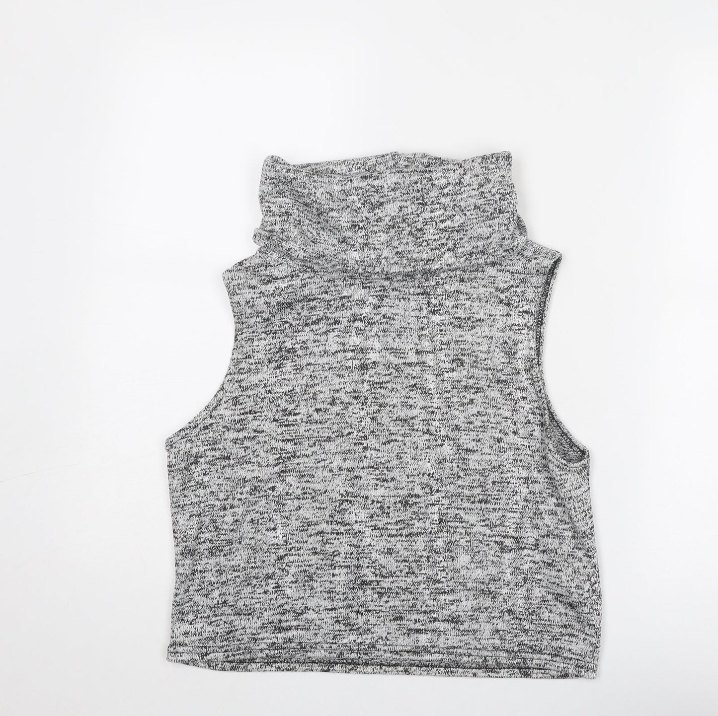 New Look Womens Grey Roll Neck Polyester Pullover Jumper Size L