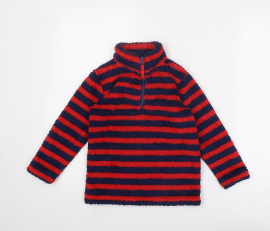 Avenue Boys Blue Striped Polyester Pullover Sweatshirt Size 5-6 Years Zip