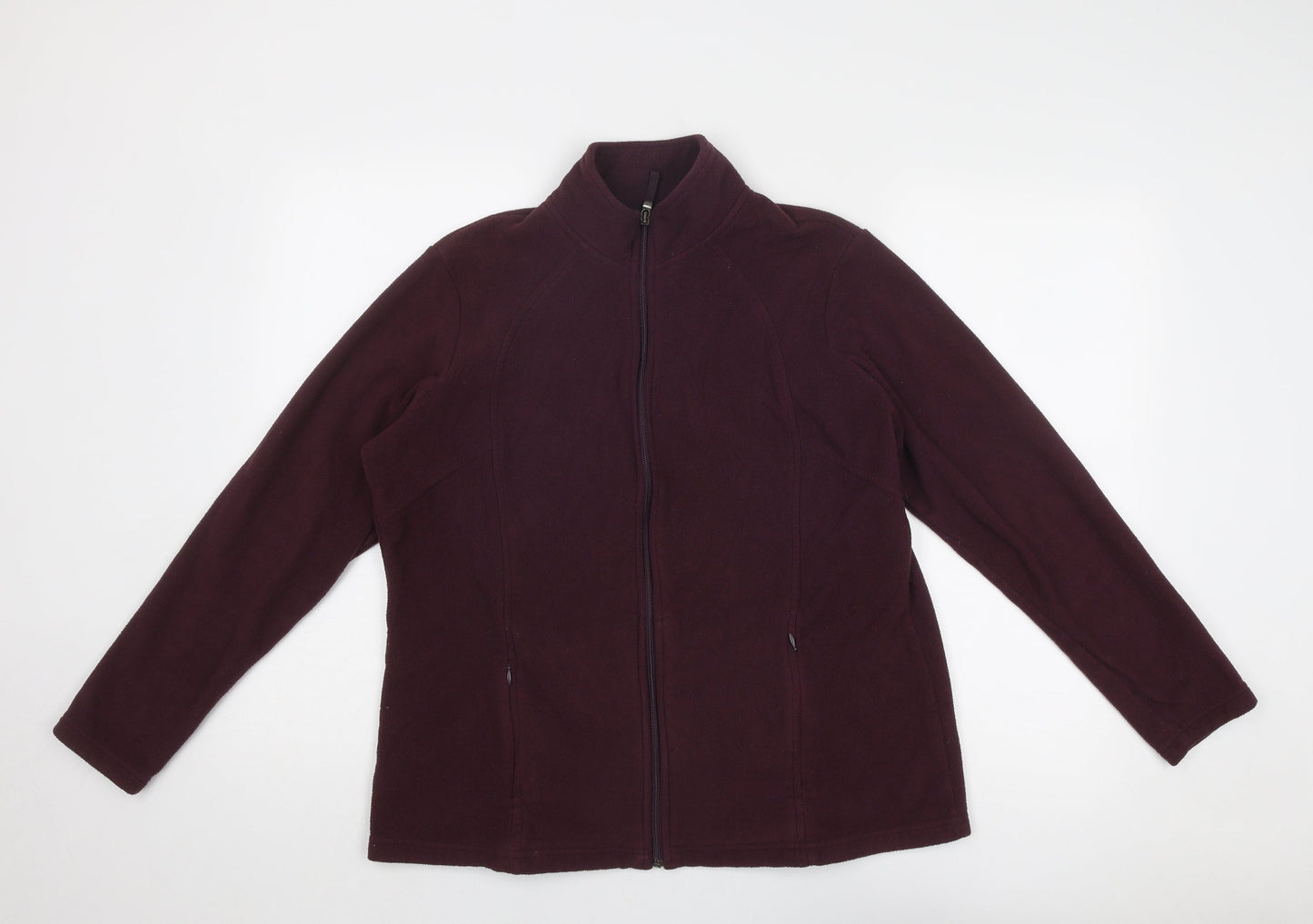 Marks and Spencer Womens Purple Jacket Size 16 Zip