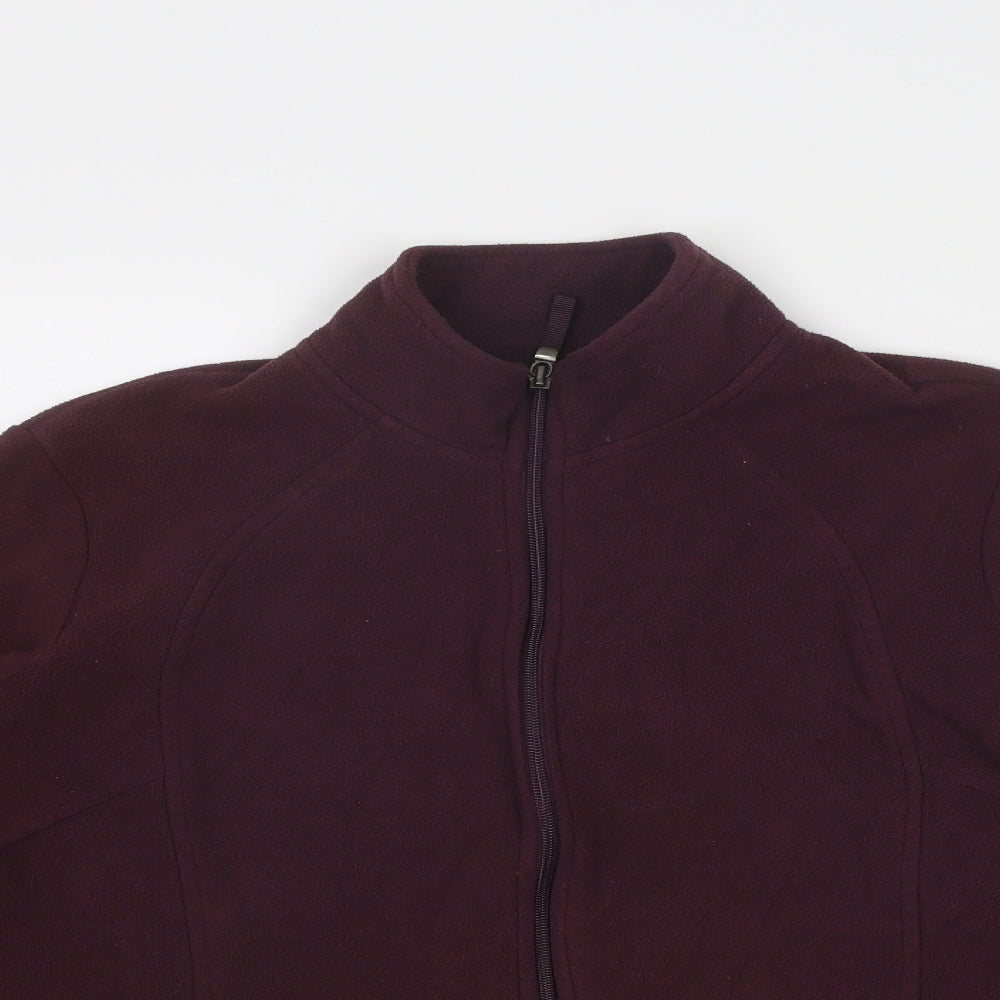 Marks and Spencer Womens Purple Jacket Size 16 Zip