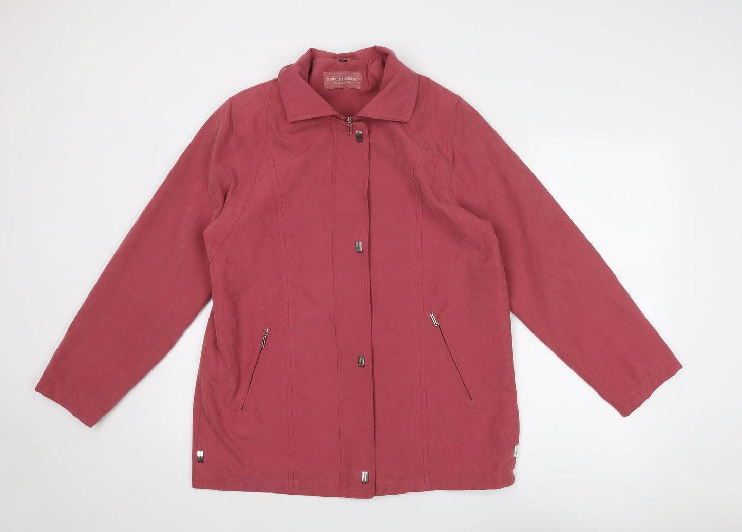 Katherine Hammond Womens Pink Jacket Size 12 Zip