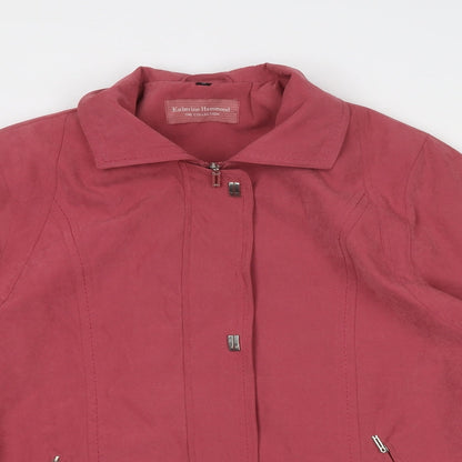 Katherine Hammond Womens Pink Jacket Size 12 Zip