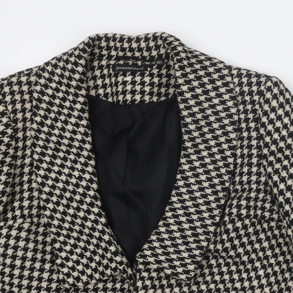 James Lakeland Womens Black Geometric Jacket Size XL Snap
