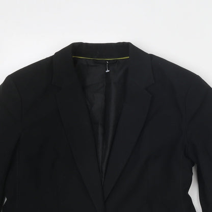 New Look Womens Black Polyester Jacket Blazer Size 10