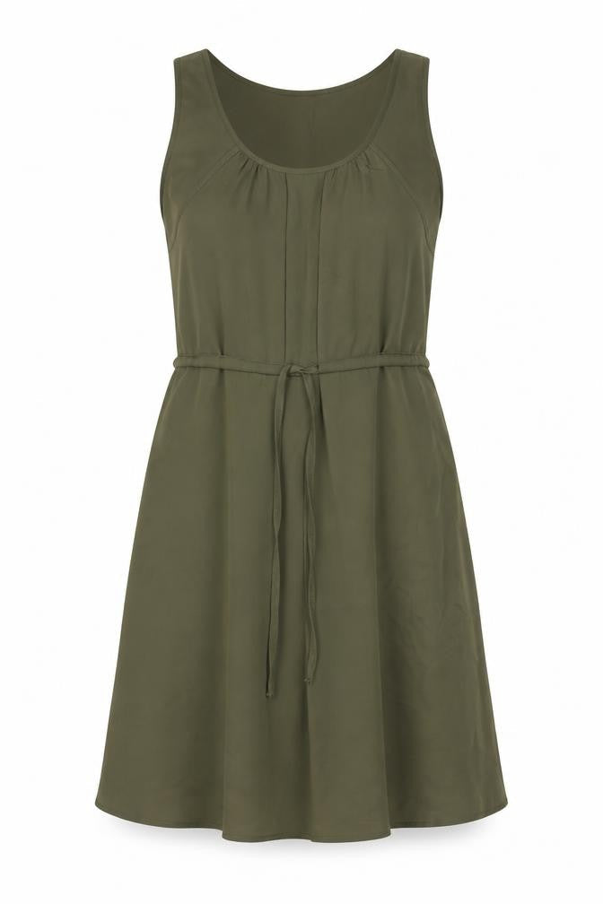 VERO MODA Womens Green Polyester Tank Dress Size S Scoop Neck Pullover