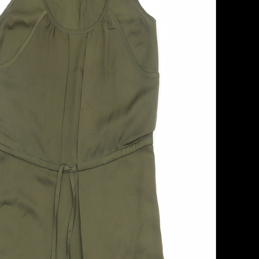 VERO MODA Womens Green Polyester Tank Dress Size S Scoop Neck Pullover