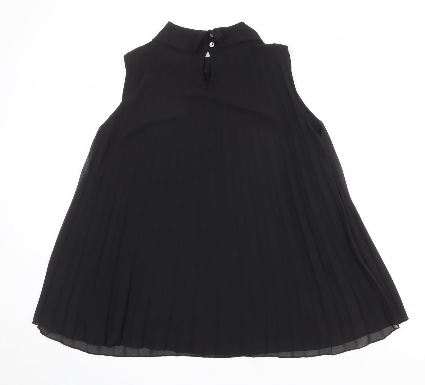 Sabrina Diamanti Womens Black Polyester Basic Tank Size L Mock Neck
