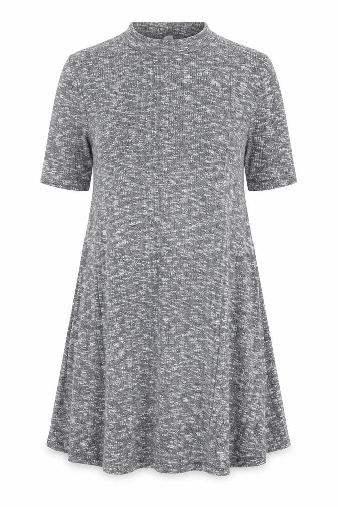 FOREVER 21 Womens Grey Polyester A-Line Size M Mock Neck Pullover