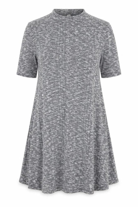 FOREVER 21 Womens Grey Polyester A-Line Size M Mock Neck Pullover
