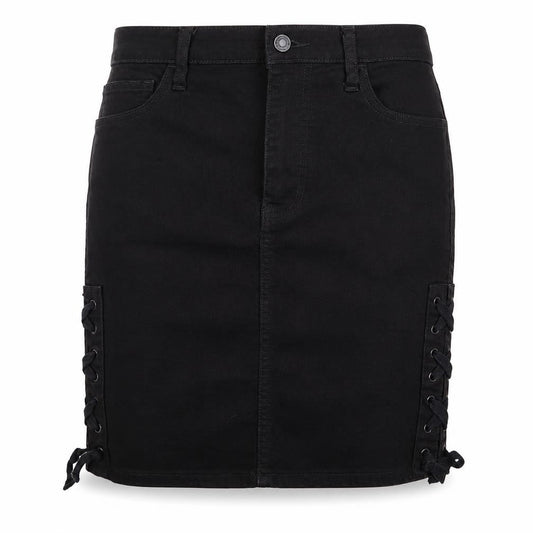 Gap Womens Black Cotton A-Line Skirt Size 29 in Zip