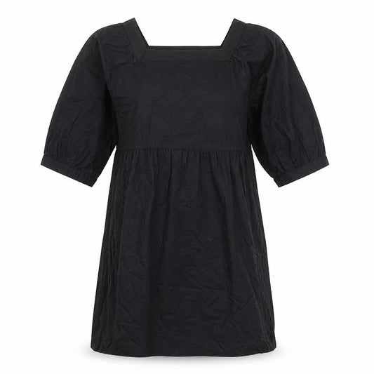 Monki Womens Black 100% Cotton A-Line Size XS Square Neck Pullover
