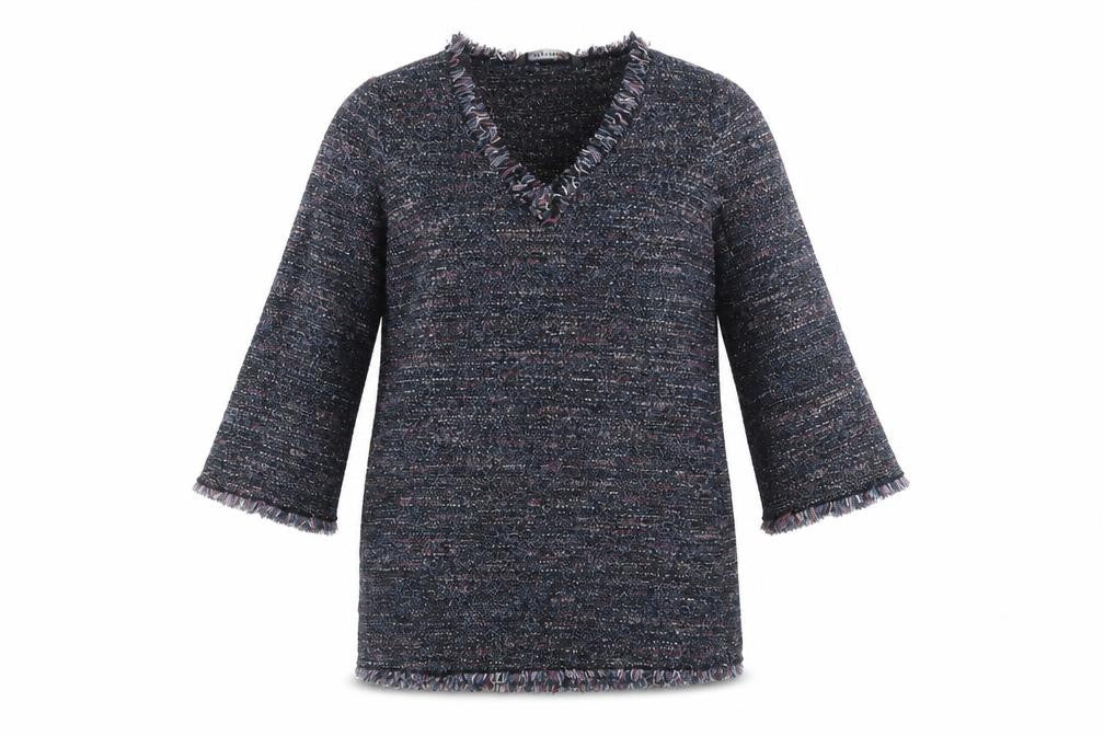 Zara Womens Black Geometric Cotton Jumper Dress Size M V-Neck Pullover