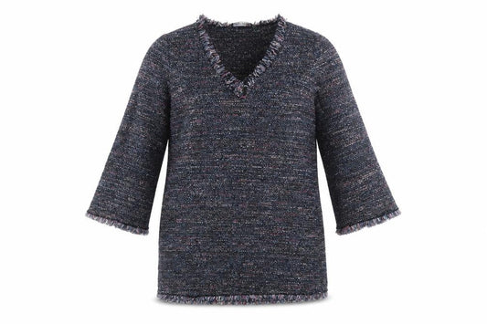 Zara Womens Black Geometric Cotton Jumper Dress Size M V-Neck Pullover