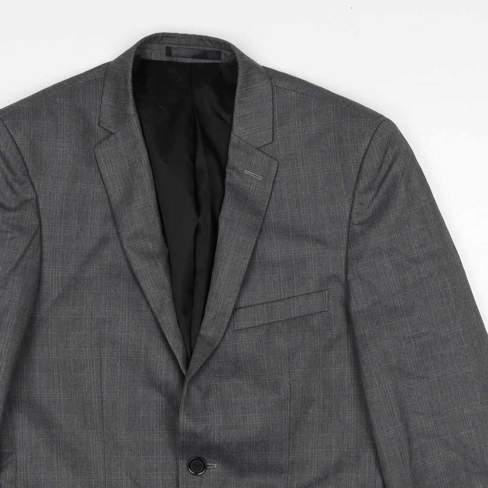Burton Mens Grey Polyester Jacket Suit Jacket One Size Regular