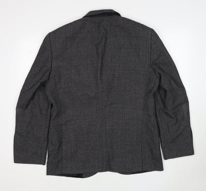 Next Mens Grey Wool Jacket Blazer Size 40 Regular