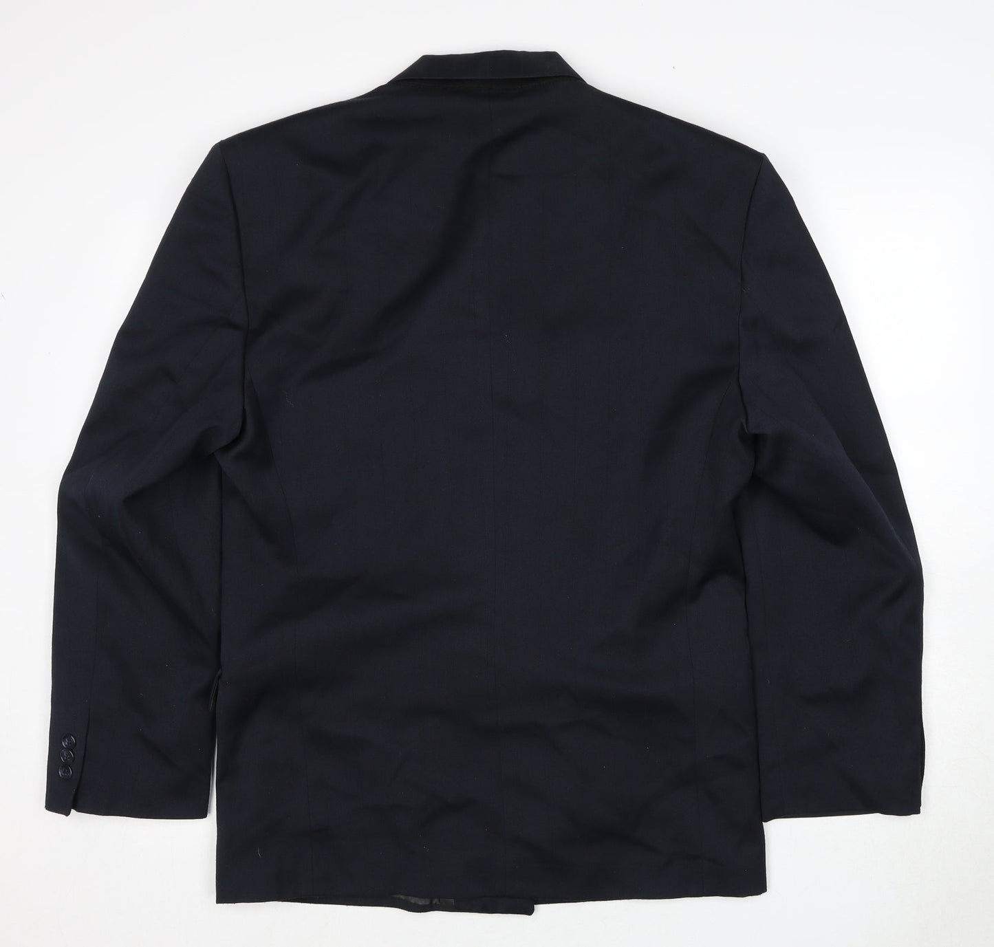 Topman Mens Blue Polyester Jacket Suit Jacket Size 40 Regular