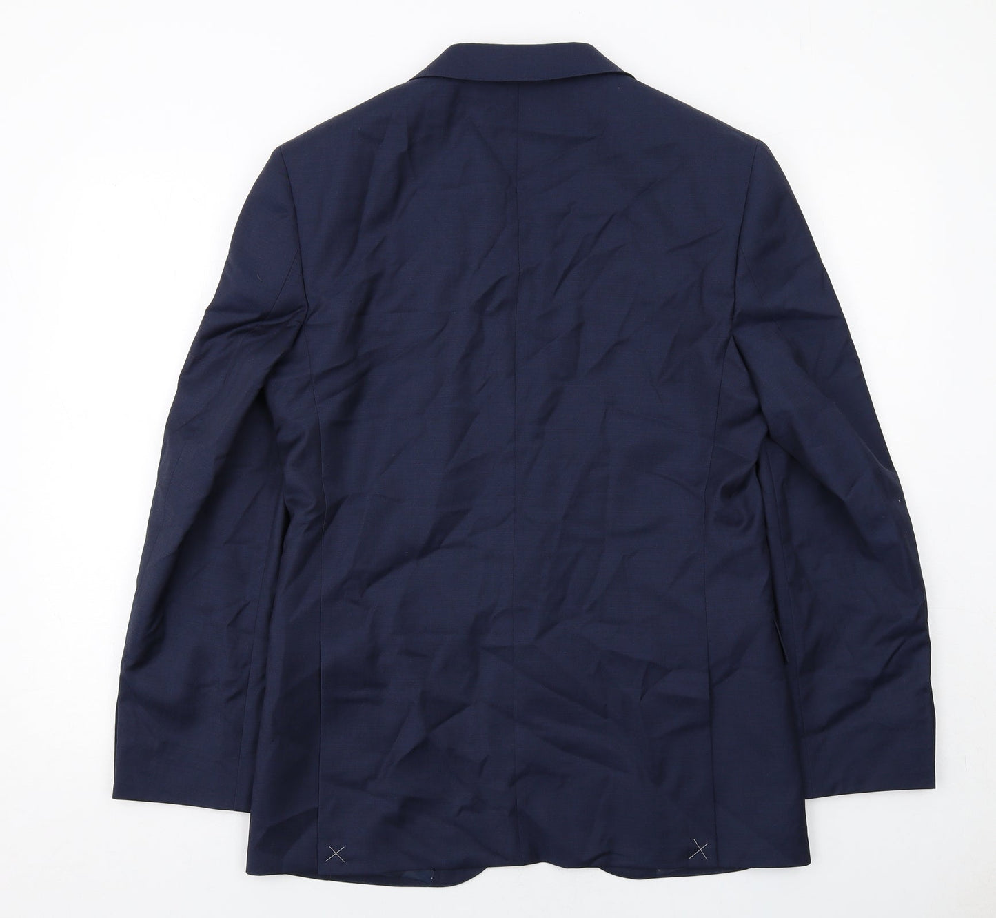 Marks and Spencer Mens Blue Wool Jacket Suit Jacket Size 38 Regular