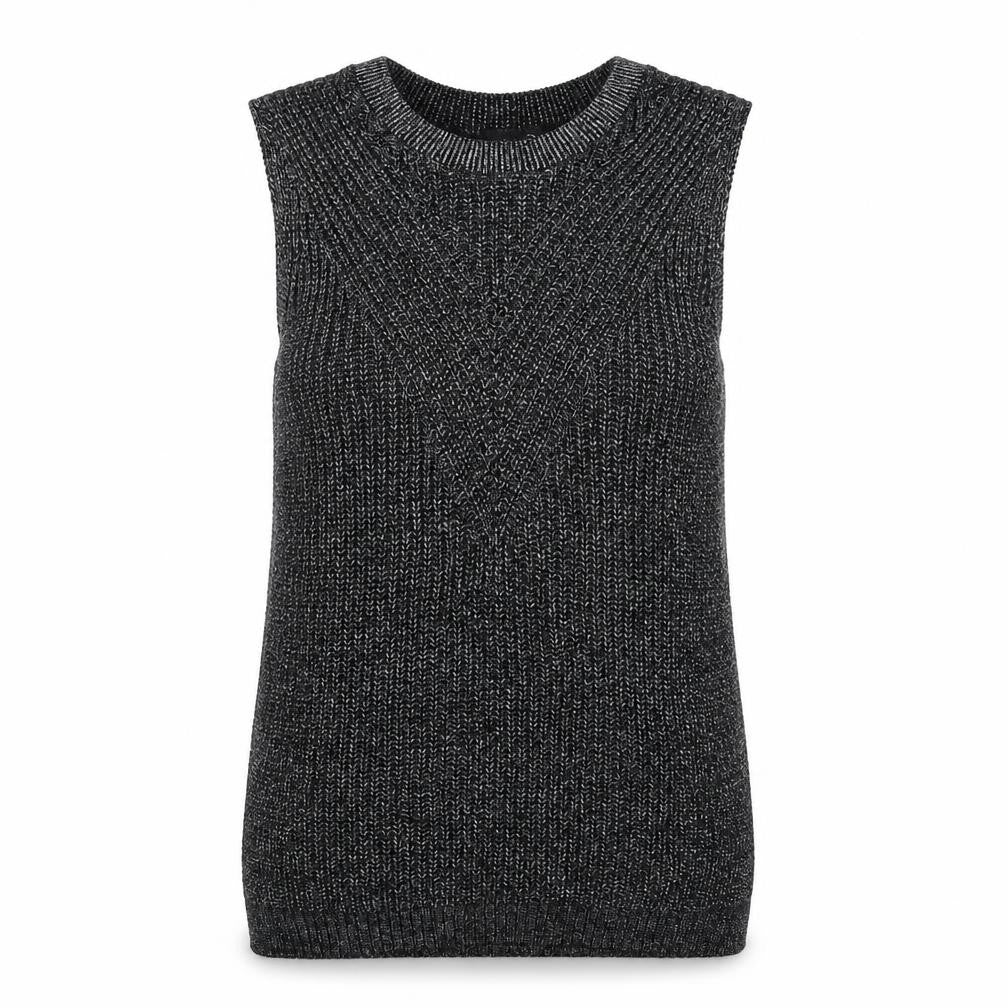 Topshop Womens Black Round Neck Acrylic Pullover Jumper Size 8