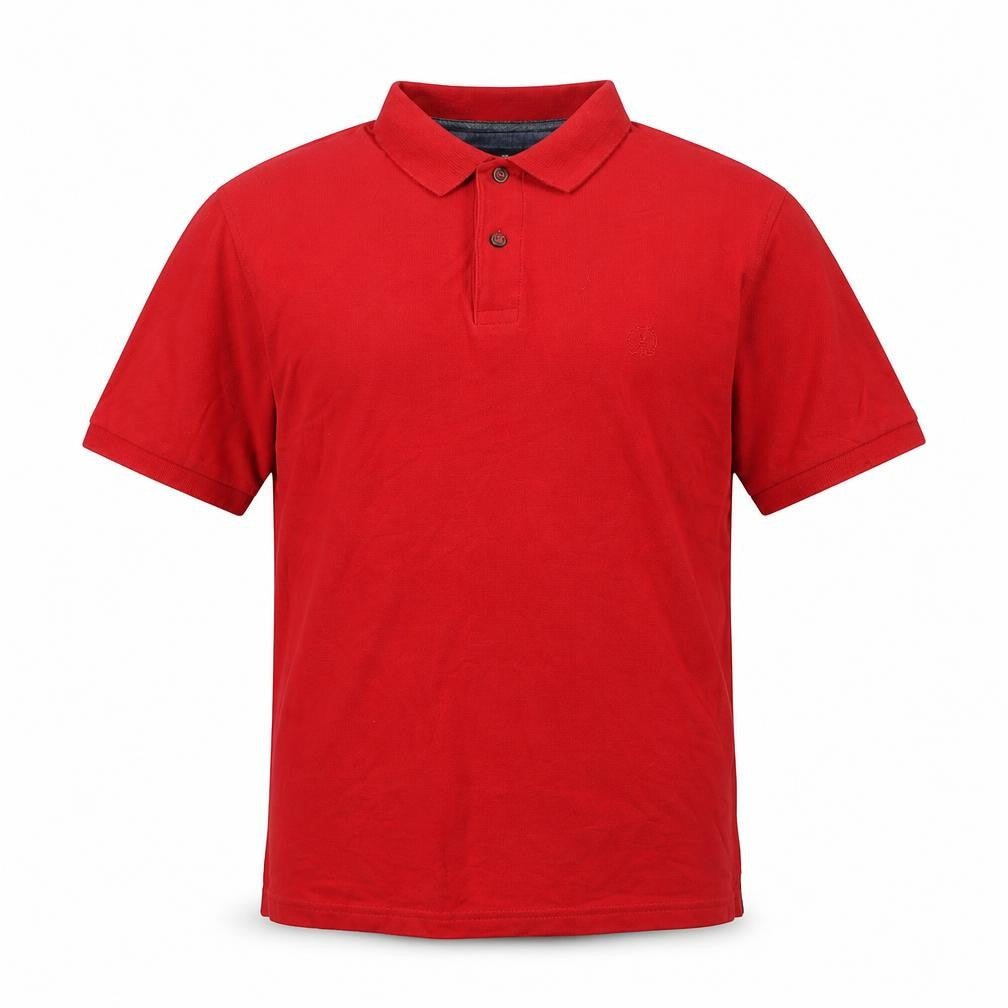 Blue Harbour Mens Red 100% Cotton Polo Size S Collared Button