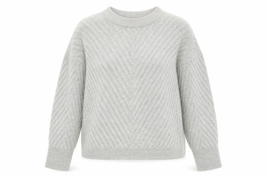 Marks & Spencer Womens Grey Round Neck Acrylic Pullover Jumper Size XS