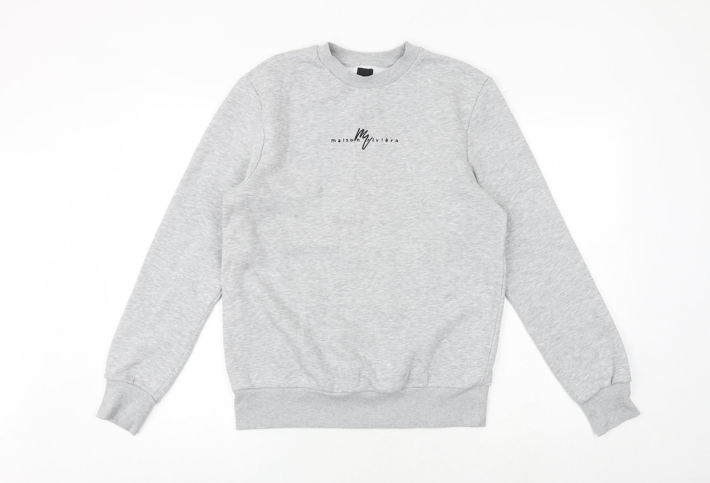 River Island Mens Grey Polyester Pullover Sweatshirt Size S