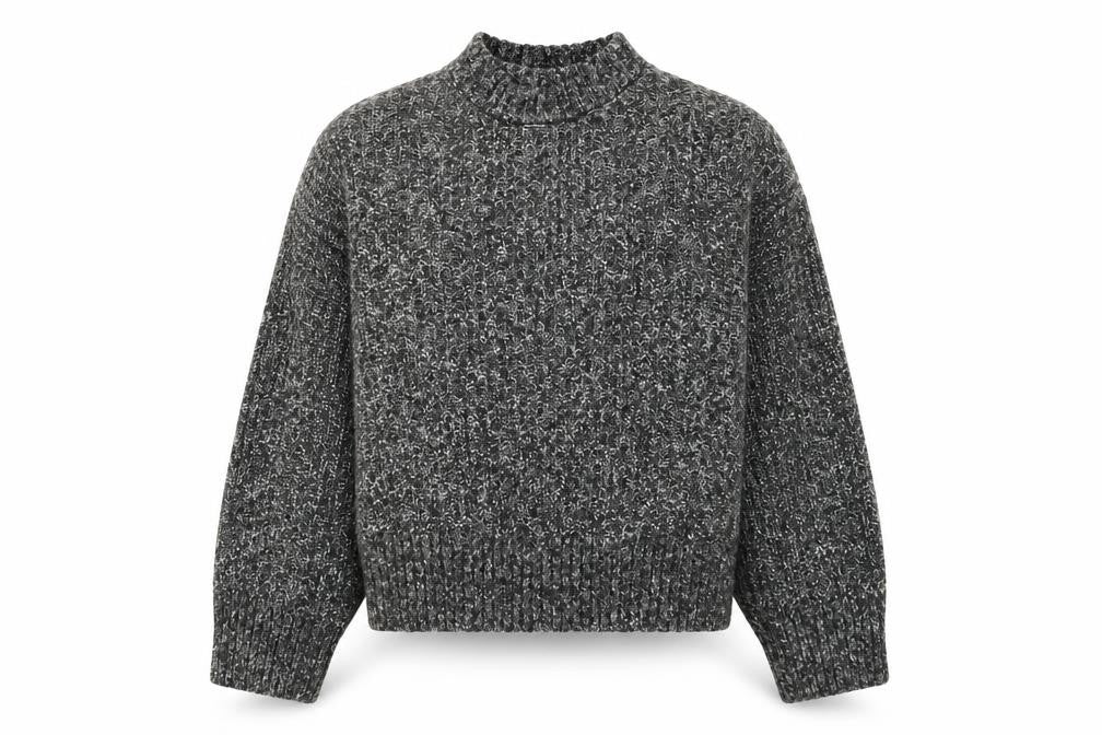 H&M Womens Grey Round Neck Cotton Pullover Jumper Size M