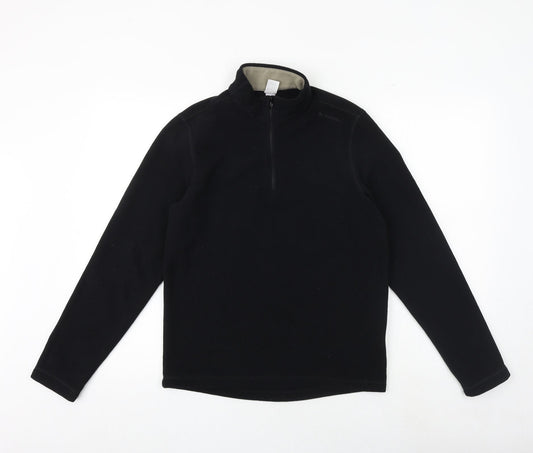 Quechua Womens Black Polyester Pullover Sweatshirt Size S Zip