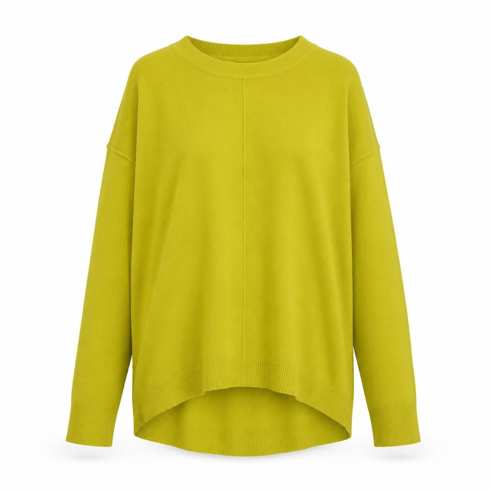 Principles Womens Yellow Round Neck Acrylic Pullover Jumper Size 14