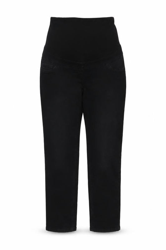 Next Womens Black Cotton Straight Jeans Size 8 L28 in Regular