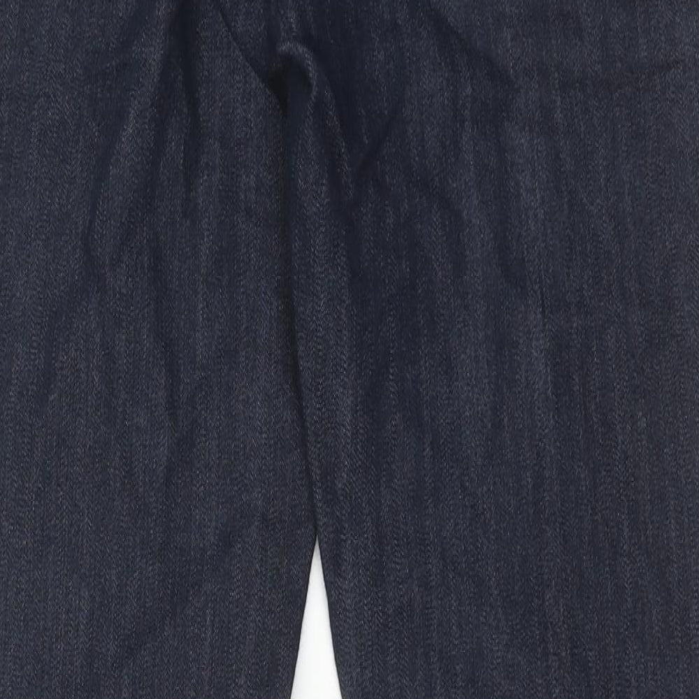 Marks and Spencer Womens Blue Cotton Skinny Jeans Size 10 Regular Zip