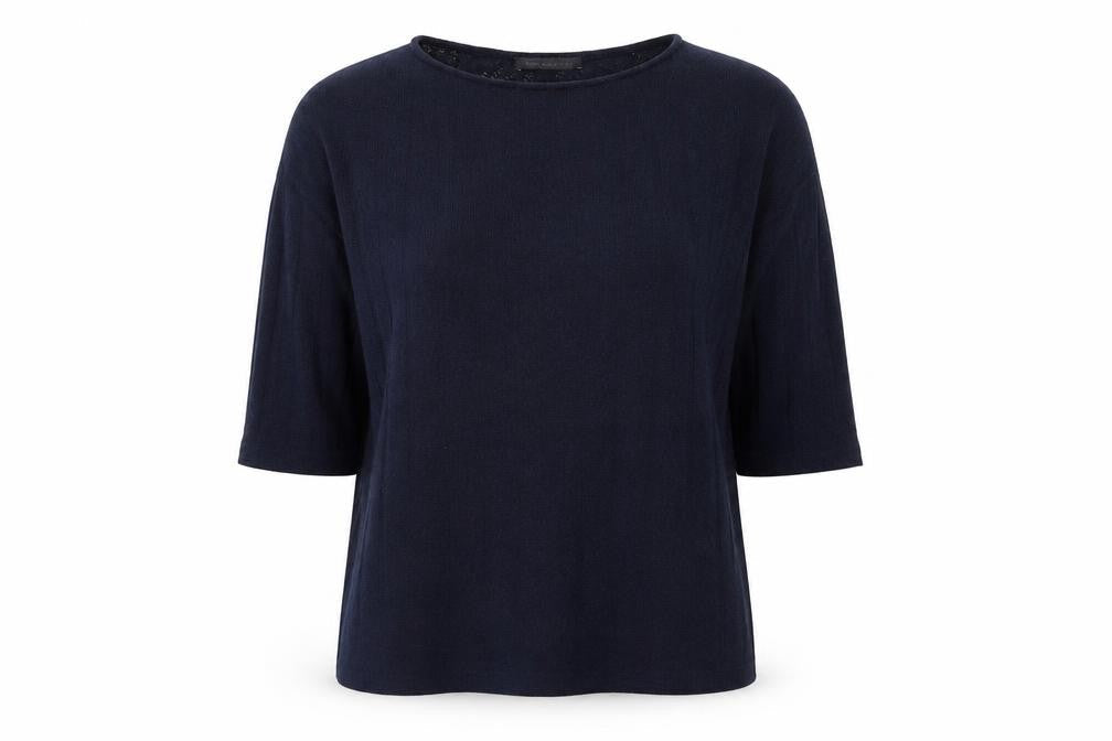 Marks & Spencer Womens Blue Round Neck Polyester Pullover Jumper Size 6
