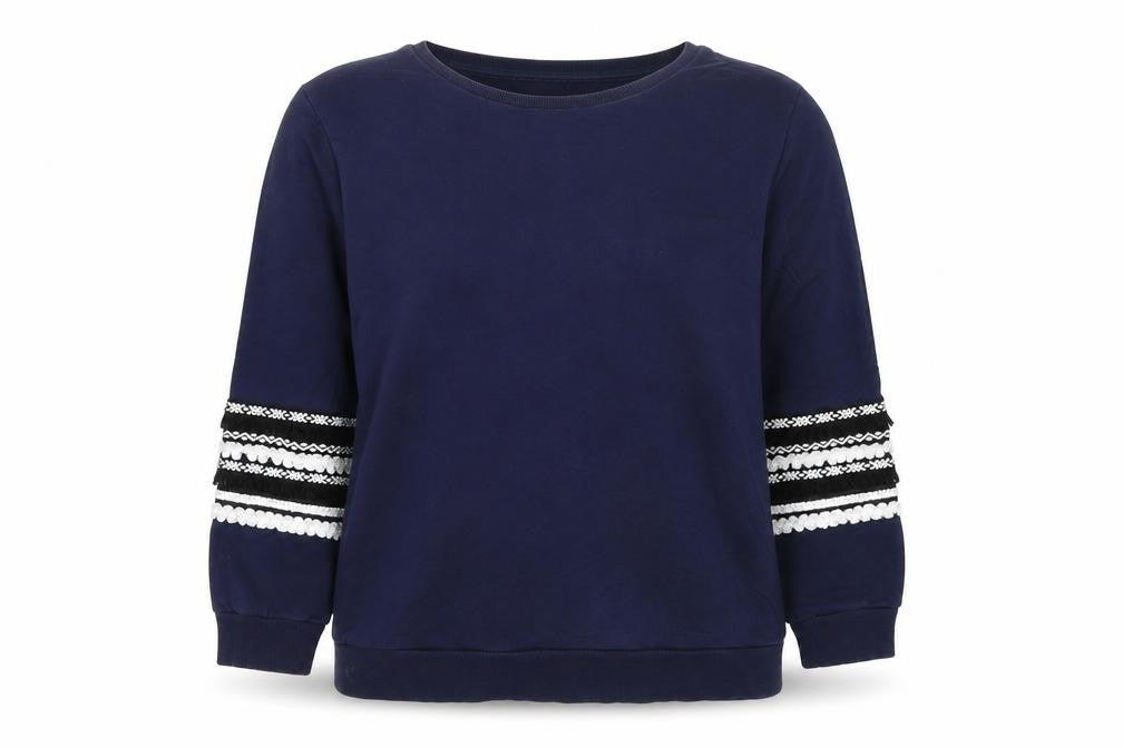 Dorothy Perkins Womens Blue Cotton Pullover Sweatshirt Size 14 Pullover