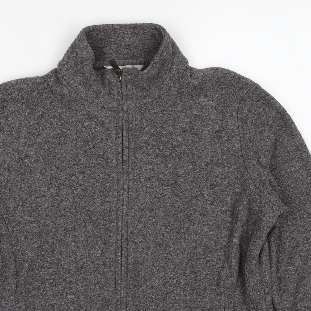 Marks and Spencer Womens Grey Geometric Jacket Size 12 Zip