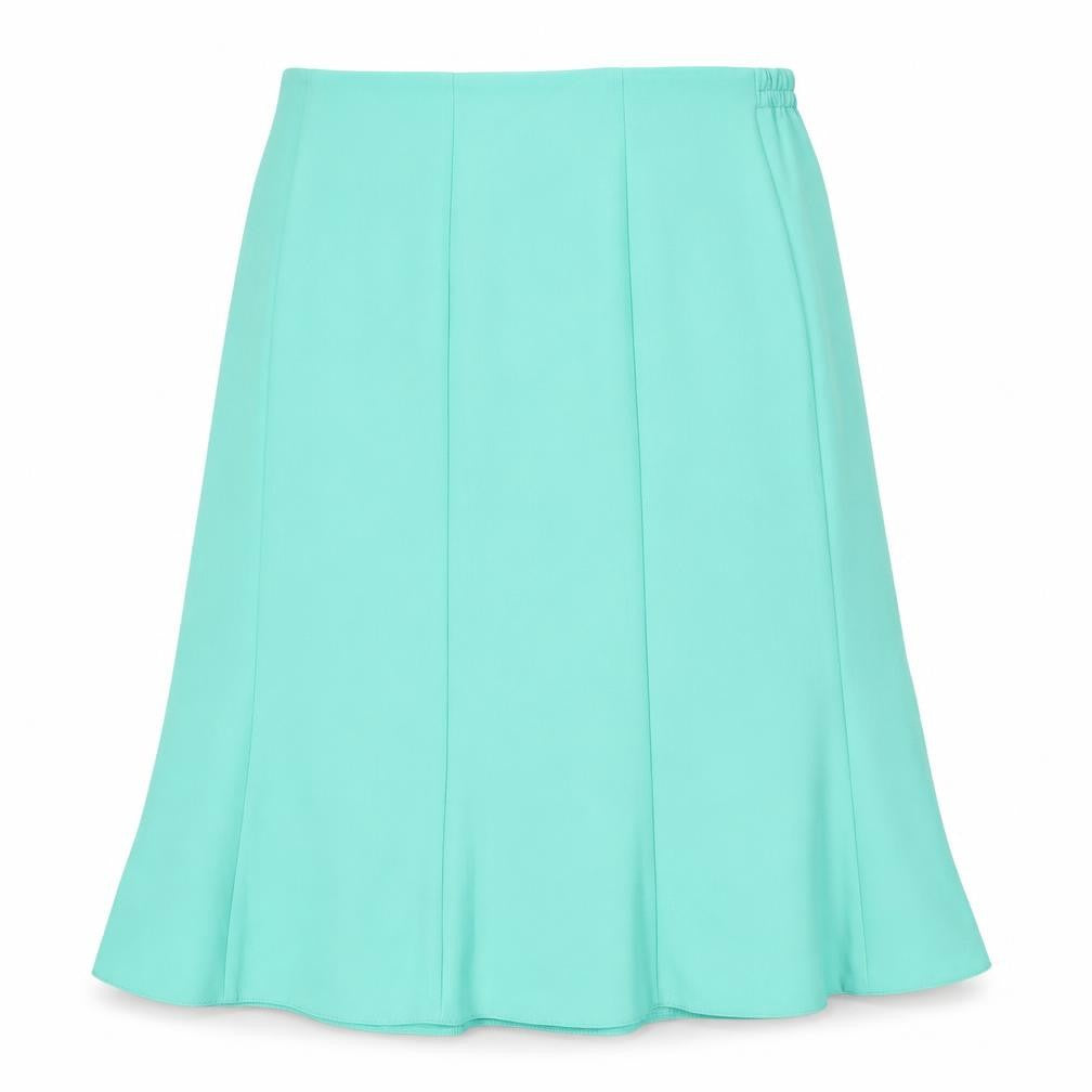 Habella Womens Green Polyester Swing Skirt Size 16 Zip