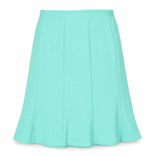 Habella Womens Green Polyester Swing Skirt Size 16 Zip