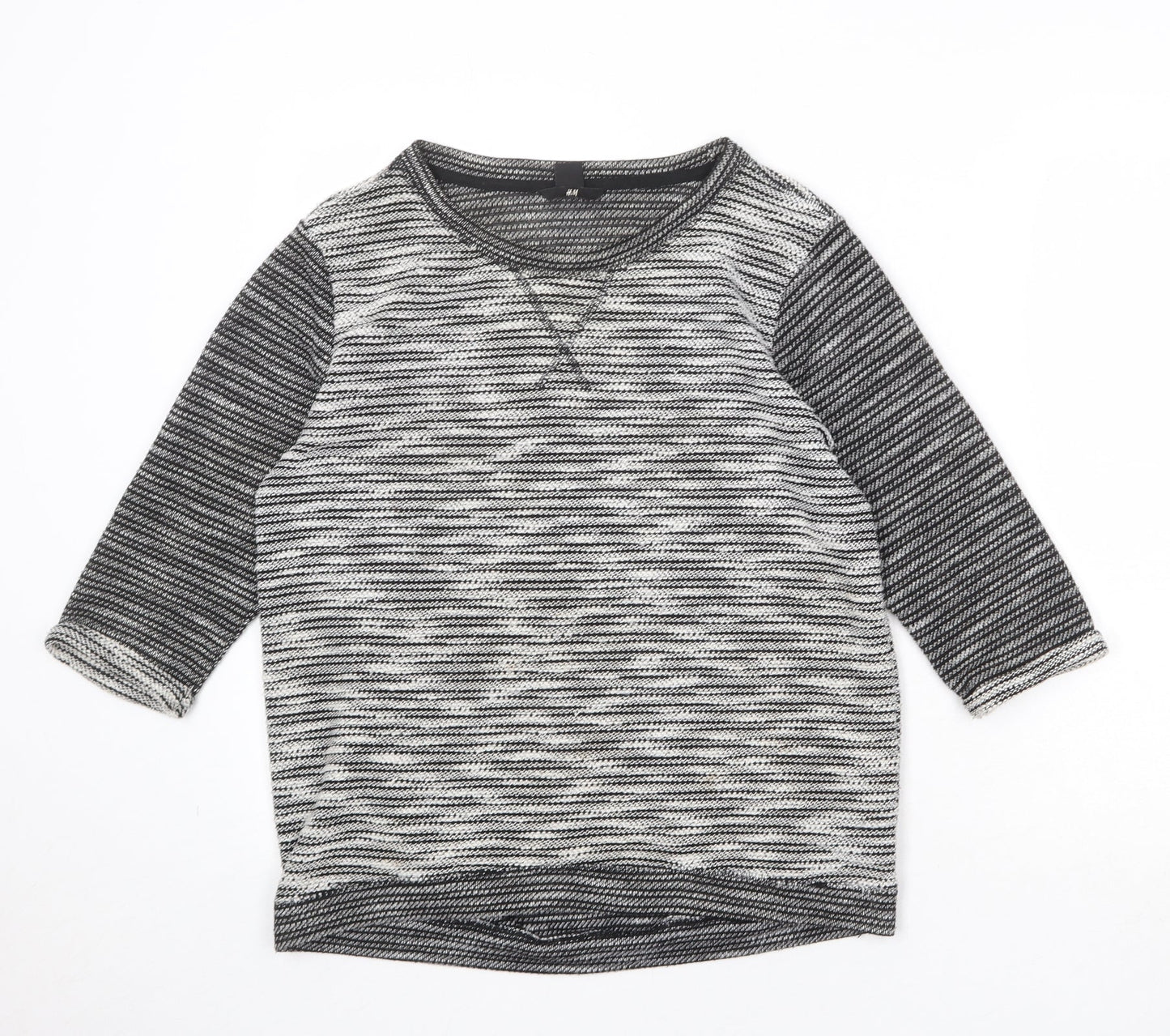 Divided by H&M Womens Grey Round Neck Polyester Pullover Jumper Size S