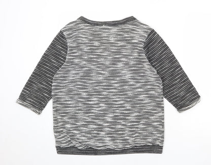 Divided by H&M Womens Grey Round Neck Polyester Pullover Jumper Size S