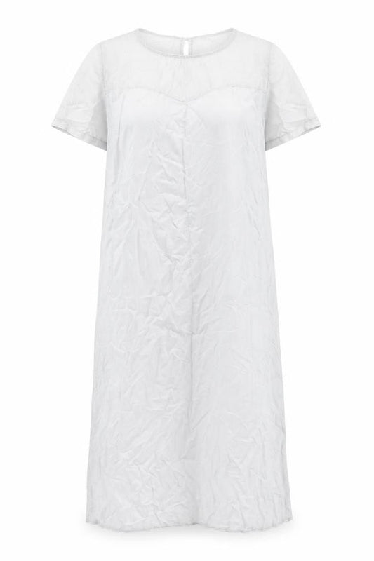 Vanessa Womens Grey Viscose A-Line Size M Boat Neck Button