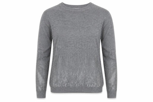 Zara Womens Grey Round Neck Polyester Pullover Jumper Size S