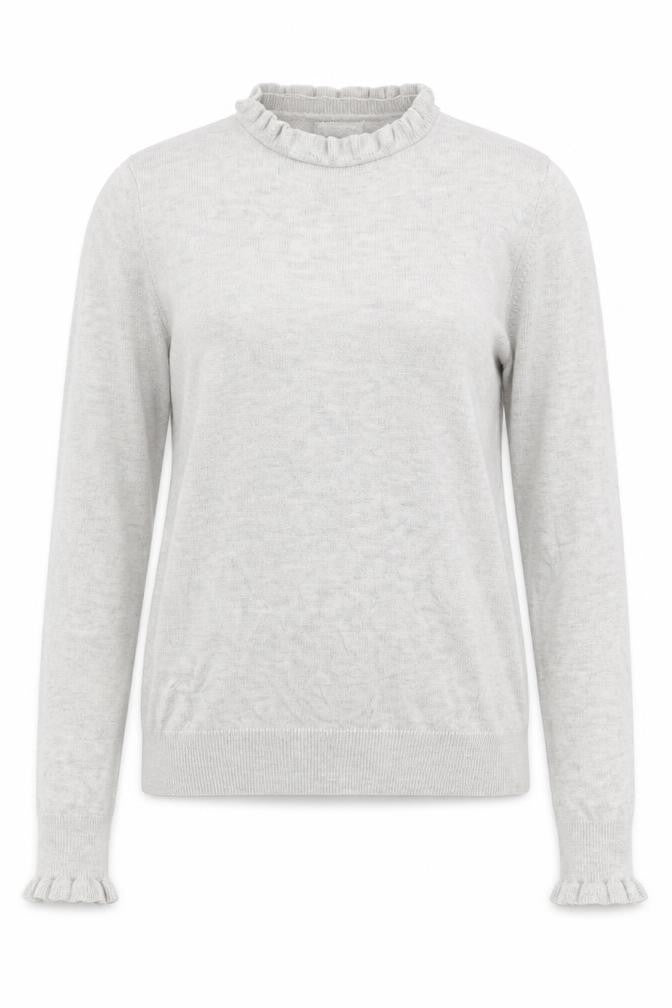 Warehouse Womens Grey Round Neck Polyester Pullover Jumper Size 8