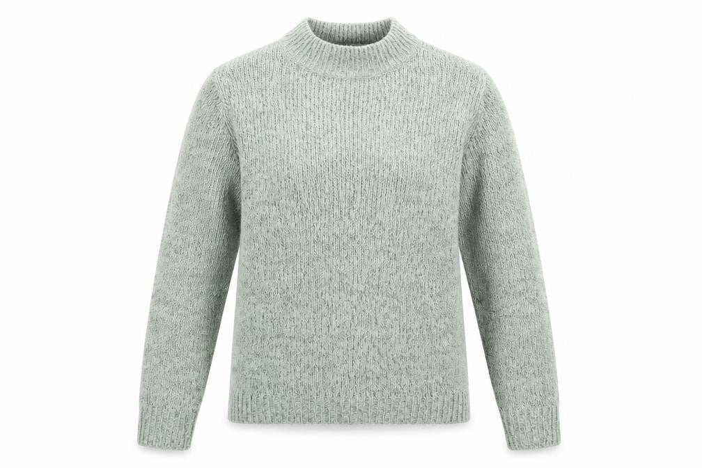 VERO MODA Womens Green Mock Neck Acrylic Pullover Jumper Size L